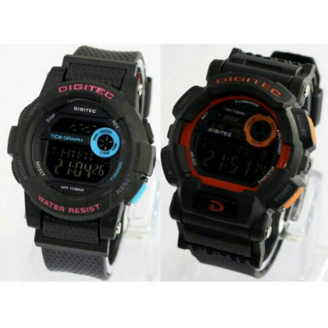 Jam Tangan Sport Couple Digitec Digital Combinasi Original Water Resistan