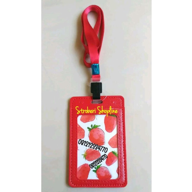 

Tempat id Card Strawberry (TALI PANJANG)