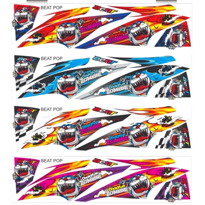Striping Beat Pop Variasi Stiker Sticker Skotlet Scotlite Motor Stiker Sticker Skotlet Lis