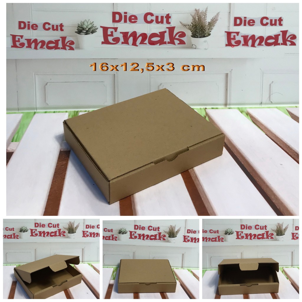 

kardus uk.16x12,5x3 cm kotak box karton Die Cut
