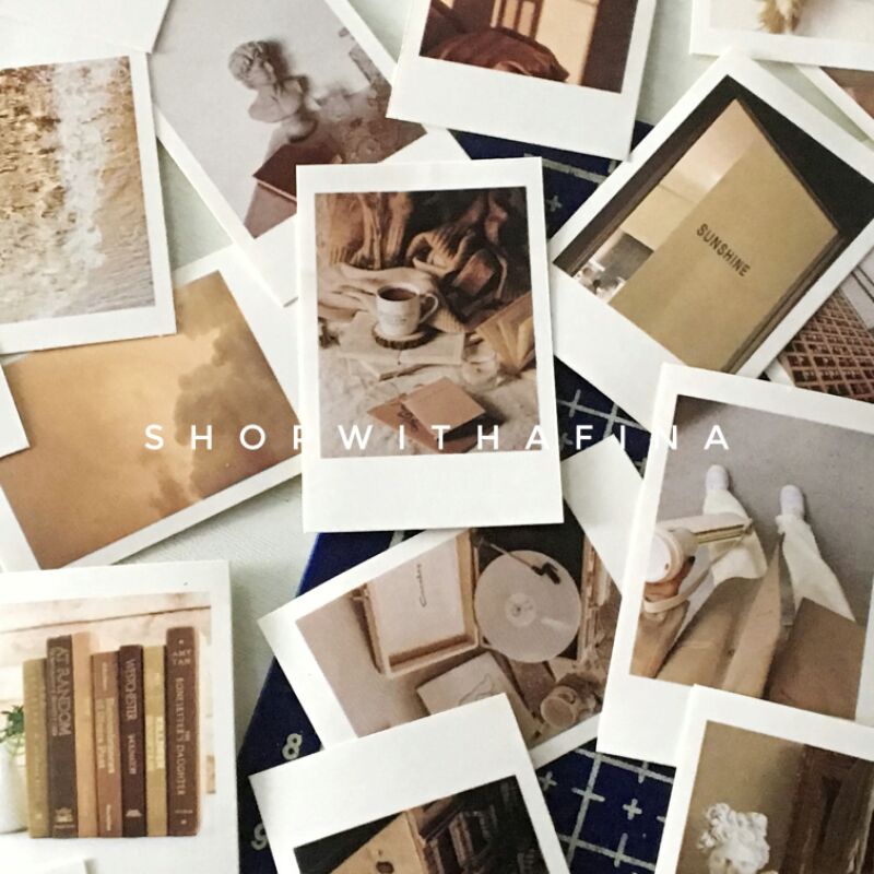 

Sticker Aesthetic | 40 pcs Brown Mini Polaroid Sticker | SHOPWITHAFINA