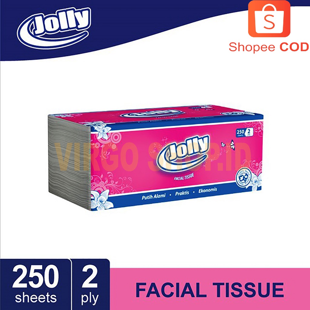 Jolly  Facial Tissue 250 Sheets/ 2 Ply / Tisu / Tissue / Tissu / Tisue / Tisu 250 Sheet / Tissue 250 Sheets / Tissue 250