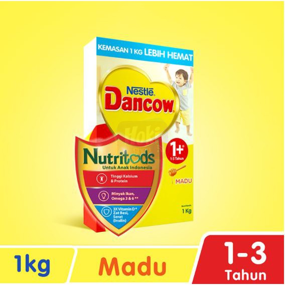 

Nestle Dancow 1+ Nutritods Madu 1000gr - Susu Pertumbuhan Tahap 1 Plus (1-3 Tahun)