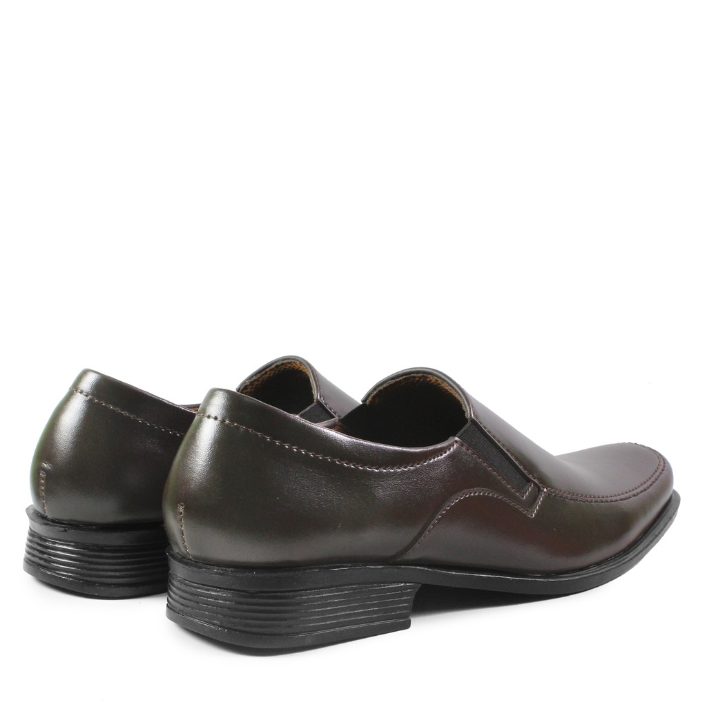MS Shop - Sepatu Fantofel Pria Crocodile Peter Coklat Slop Kulit Pantovel Formal Tanpa Tali Murah