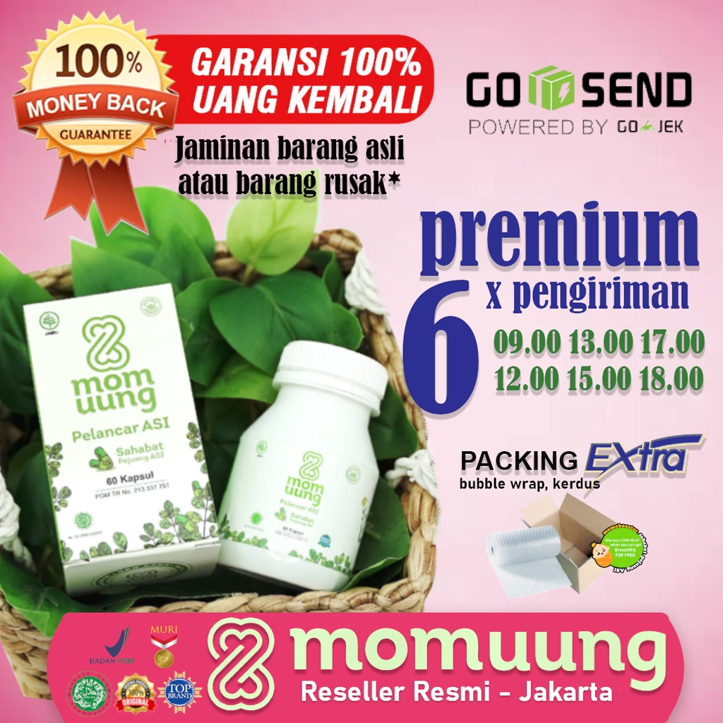 BPOM HALAL HERBAL Asi Booster MOM UUNG Pelancar Asi / 60 30 Kapsul kelorcap kelor kapsul booster asi