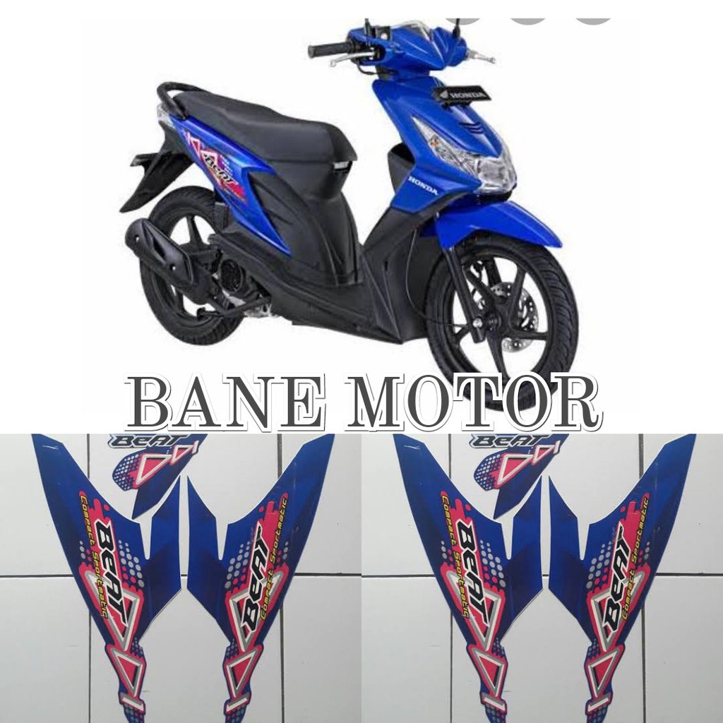 striping Honda Beat 2011 biru - Stiker original body Honda Beat karbu 2011 biru full