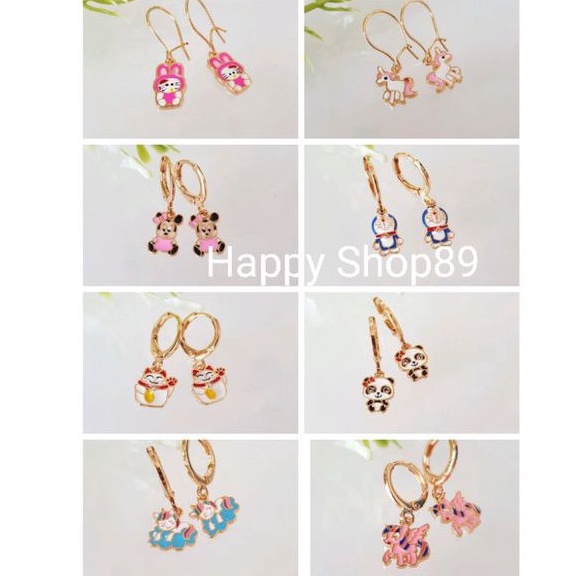 Anting anak Xuping Impor anting anak doraemon Kitty Unicorn impor