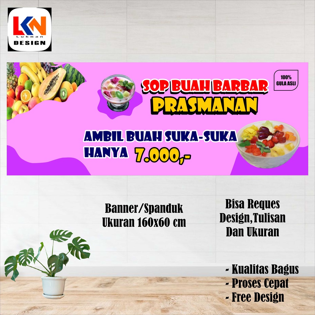 spanduk es buah barbar prasmanan