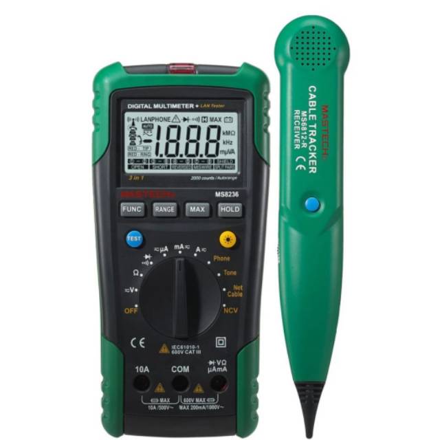 Multimeter Mastech MS8236 with Cable Lan Tracker Wire Digital Network