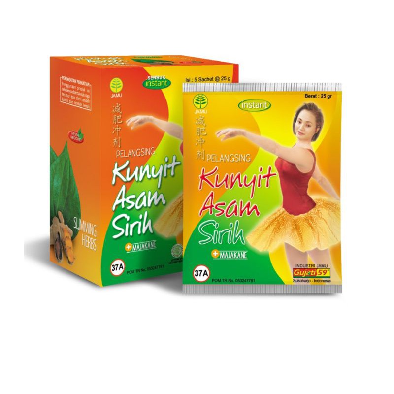 

Kunyit Asam Sirih plus Majakani Jamu Gujati Pelangsing (5s @ 25gr)