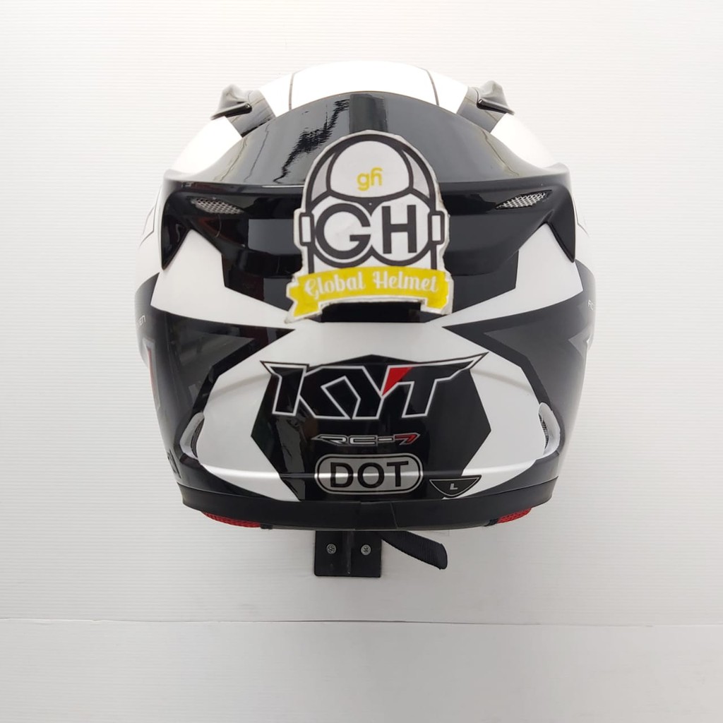 HELM FULL FACE KYT RC7 RC-7 RC SEVEN MOTIF #14 WHITE RED