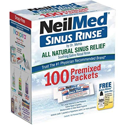 Neilmed Sinus Rinse packs premix 100 pc cuci hidung sinusitis Terapi Sinus Neilmed Premix