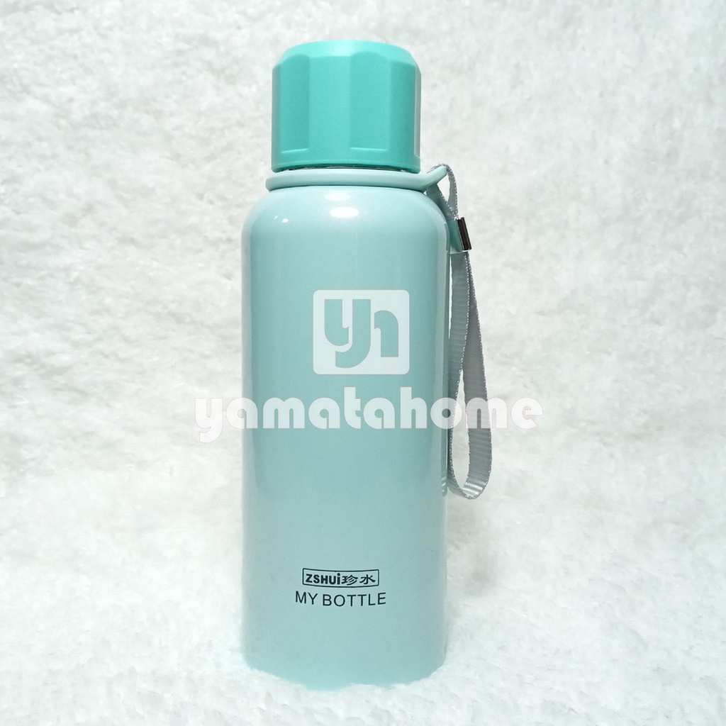 Thermos My Bottle Termos Stainless Travel &amp; Cold 420ml / Termos Pure Healthy Happy / Termos Air Panas  Botol Olahraga Travel Luar Ruangan, Baja Tahan Karat, 420Ml