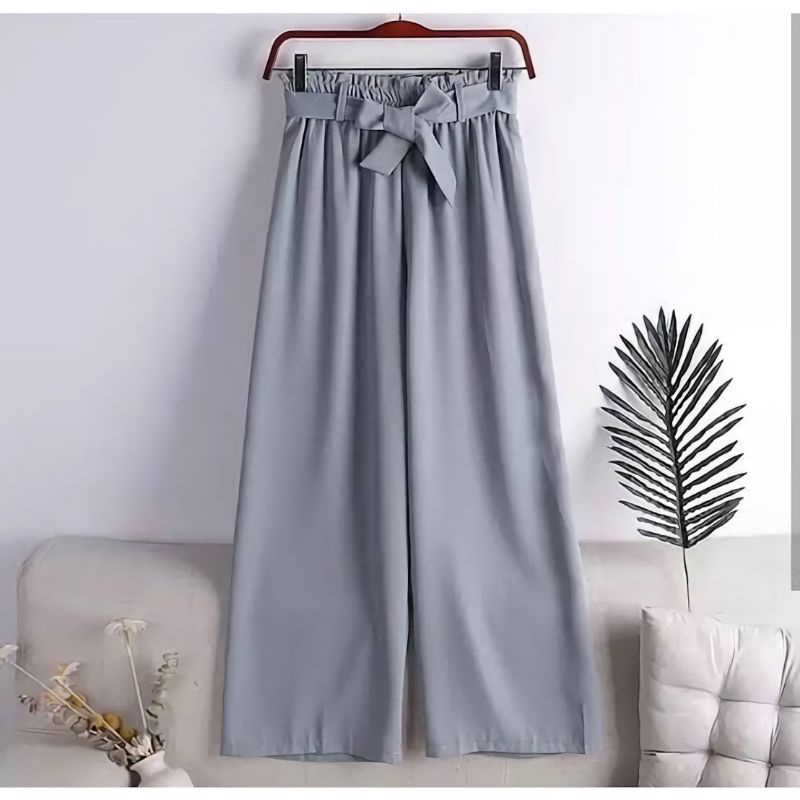 Widi Pants Kulot Linen Rami Polos - Celana Panjang Kulot Katun Linen Polos Murah