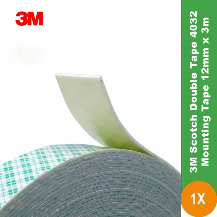 

perekat-pengikat- 3m scotch double tape 4032 mounting tape urethane foam tape 12mm x 3m -pengikat-