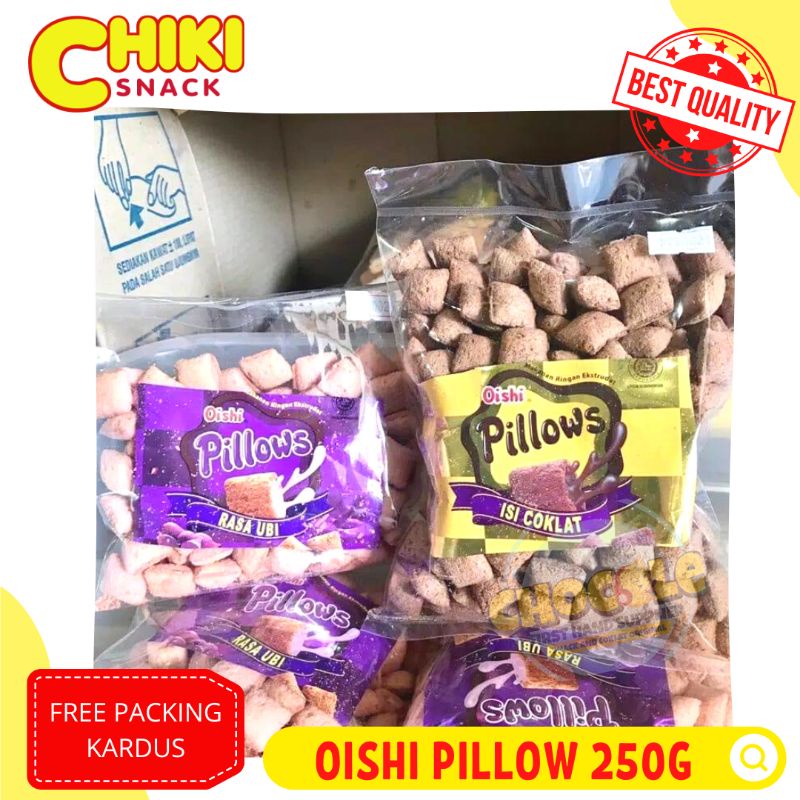 promo 8 8 oishi pillow 250g    pusat grosir snack dan coklat kiloan original    cemilan indofood ii 