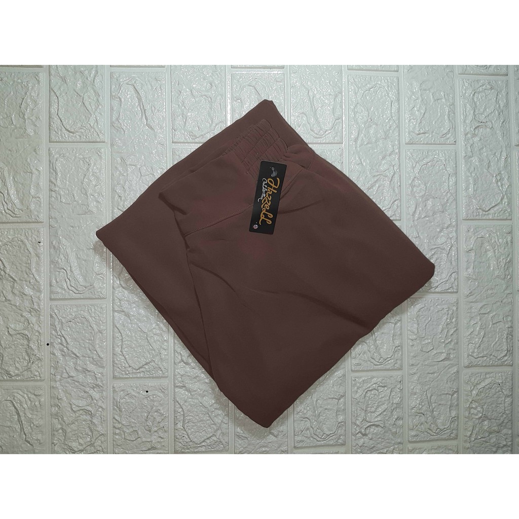 Celana Kulot Payung Ceruty (full furing ) Kulot Wanita Kulot Jumbo Kulot Panjang Hazell Collection-Coklat Milo