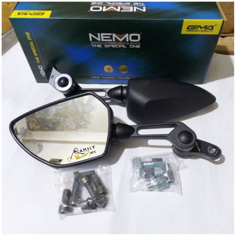 Spion Ducati Nemo 1007 Kaca Bening Motor Universal Nmax Aerox Pcx Vario 150 Lexi Xmax Adv 155 DLL