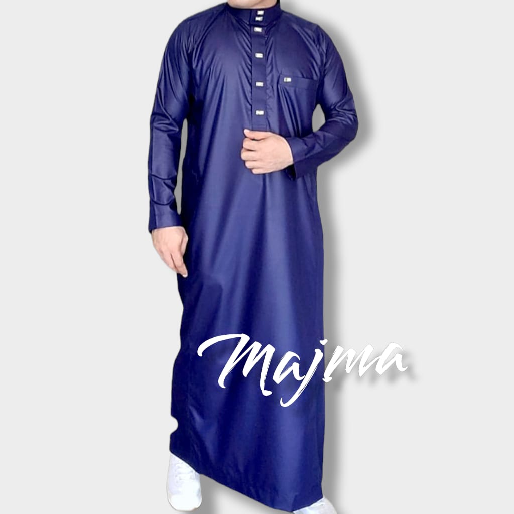 JUBAH PRIA MODEL ALHARAMAIN POLOS - GAMIS LAKI LAKI MODEL TERBARU BAHAN ADEM