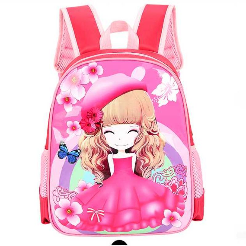 SUNEIGHT Tas Ransel Sekolah Anak Kartun Karakter Little Girl