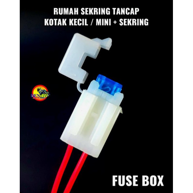 FUSE SOCKET HOLDER BOX - RUMAH SEKRING TANCAP COLOK KERAMIK KOTAK KECIL MINI + SEKRING 15A , SHOGUN 