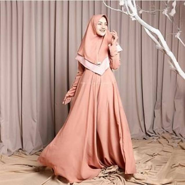 Syari Kombi Hijaber 2warna