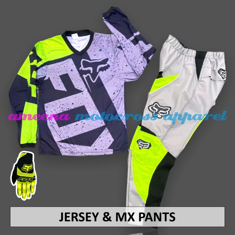 Jerseyset - Jersey set Trail - Jersey &amp; Celana Motocross - Jersey Trabas - Jersey Stelan MX Cross - Satu Set Jersey &amp; Celana - Jersey Lokal - Celana Cordura -  FOCT0314-F44