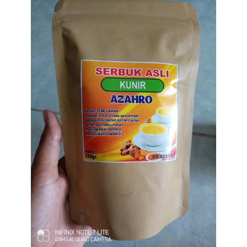 

SERBUK ASLI KUNYIT KUNIR UD AZAHRO 250gr Free Tester