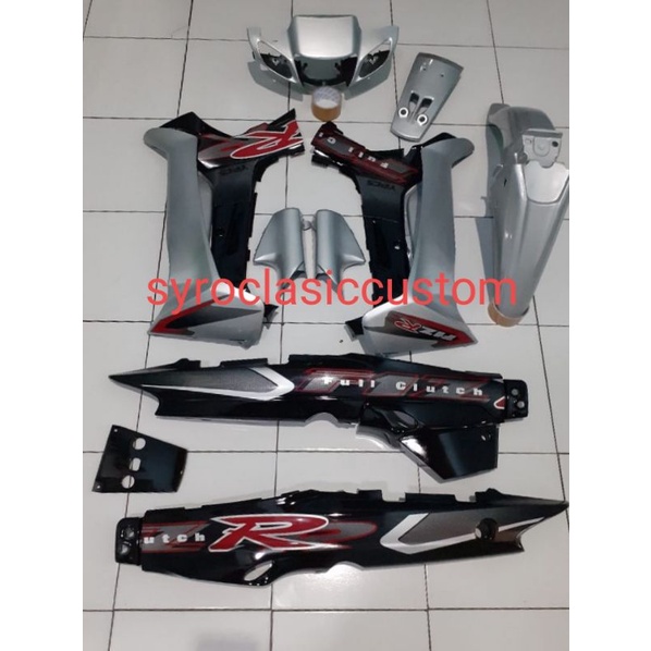 Bodi halus set FIZ R FULLCLUTH silver hitam
