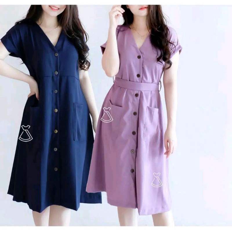 Dress busui fredly korean style daster andin kekinian