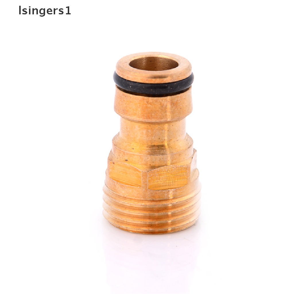 (lsingers1) Adaptor Konektor Selang Air 1 / 2 &quot;Bahan Kuningan Untuk Taman