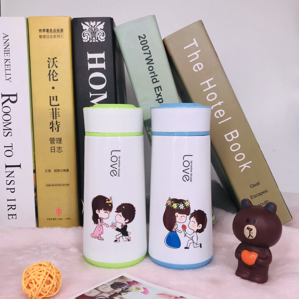 [BISA COD] Botol minum mini / tumble pure love mini / botol air minum kaca 300ml