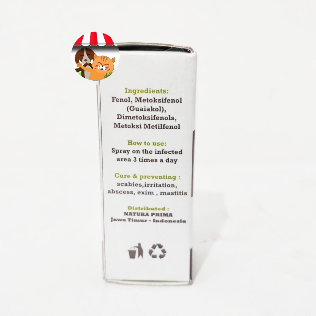 Borkez Herbal Antiseptic - Obat Scabies Luka Kelinci Hamster Tetes 12ml