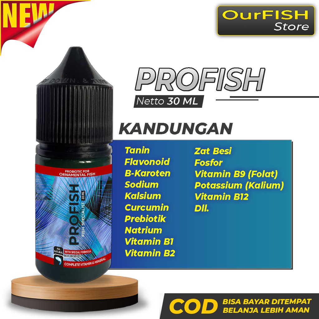 OURFISH - Vitamin Ikan Channa Profish untuk Predator Chana Oscar Peacock Bass Arwana Palmas Maru