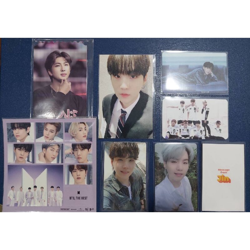 PHOTOCARD Yoongi PWS, Pob butter, Armykit, Orul grup, Pola BE Deluxe, Be ess rebahan