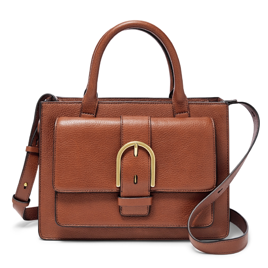 Fossil Wiley Satchel Leather Brown - ZB7958-200 - Tas Wanita