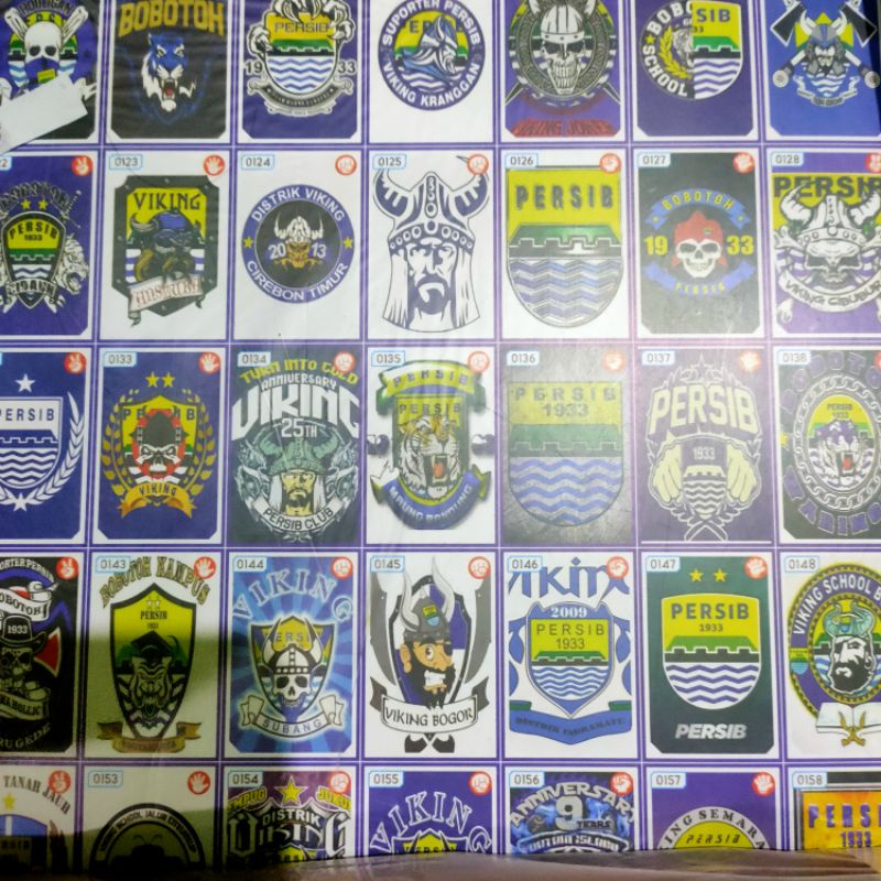 gambar poster adu gepok isi 100   / mainan kartu / mainan anak murah  / kartu gepok / umbul umbulan-Persib