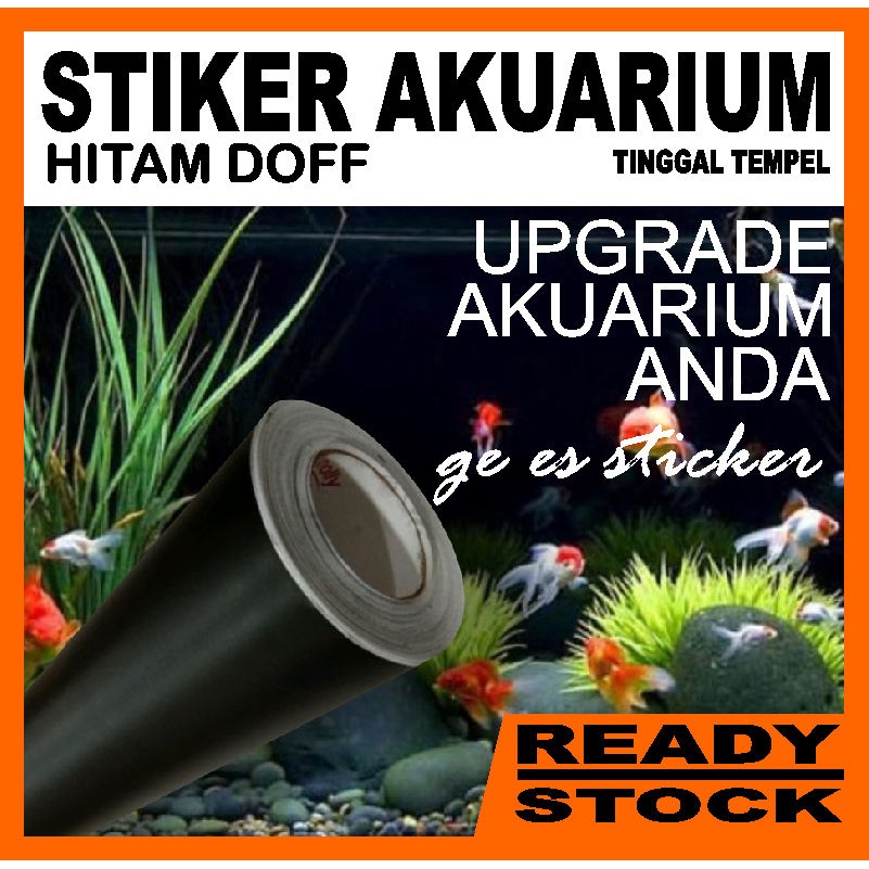 Stiker Akuarium Khusus Warna Hitam Doff Murah