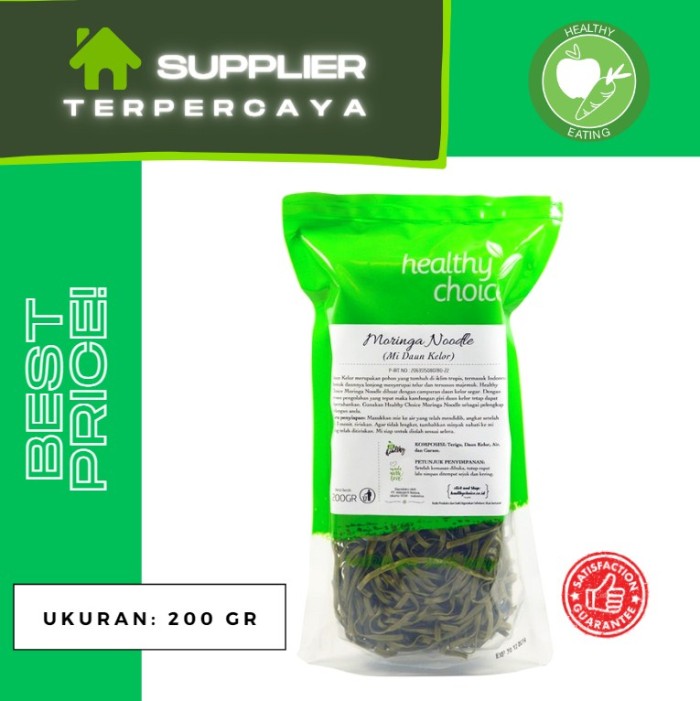 

Healthy Choice Moringa Noodle 200gr | Mie Sehat Alami Daun Kelor