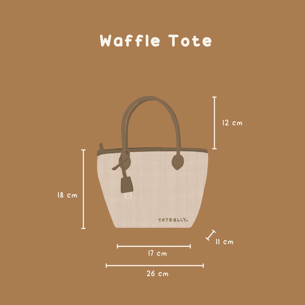 Toteally Waffle Tote | Top Handle Bag, Sling Bag, Tas Selempang