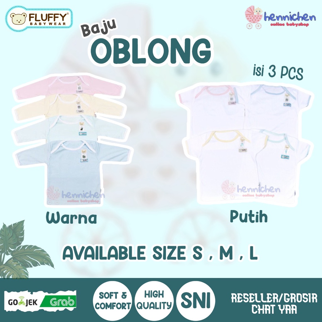 3 PCS FLUFFY BAJU PENDEK BAJU PANJANG ATASAN ANAK KANCING OBLONG BAHU ODSP OJSP ISI 3 PCS