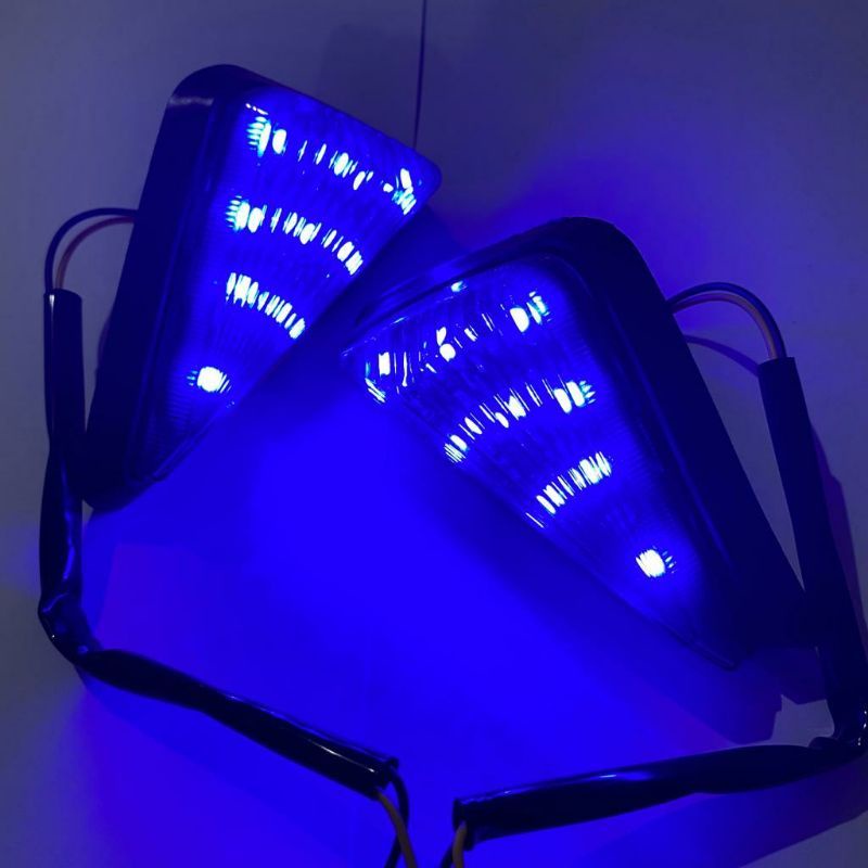 Lampu Sen Sein Tempel Segitiga LED Custom Ninja Rr Cbr 250 R15 Universal Motor Fair led biru
