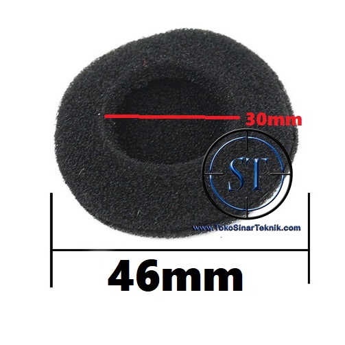 2 Pcs Busa Soft Foam Sponge Sepasang Cover Earbud Earpad Headphone 50mm-60mm