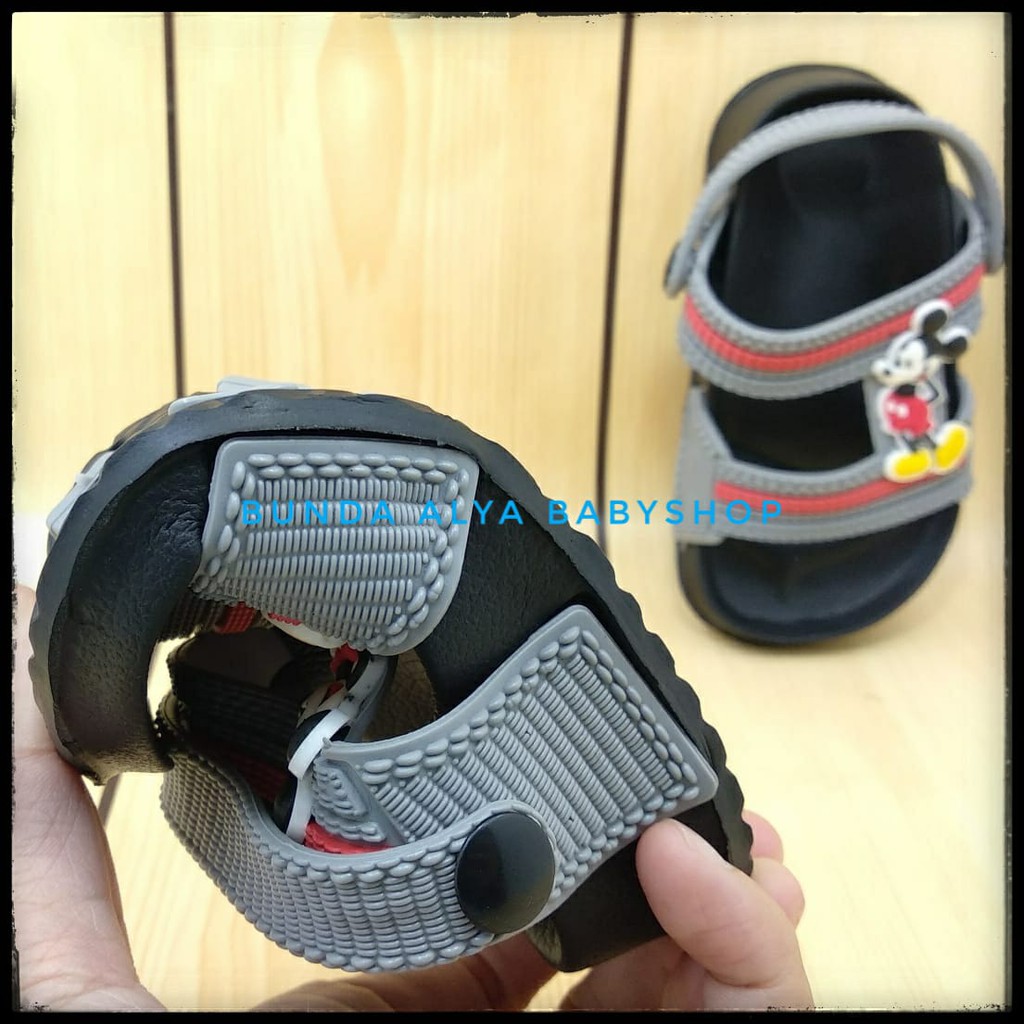 Sendal Anak Laki Laki Usia 2 Tahunan Kartun ABU Alas Karet - Sepatu Sandal Anak Cowok Karet Anti Slip Size 23 - 25