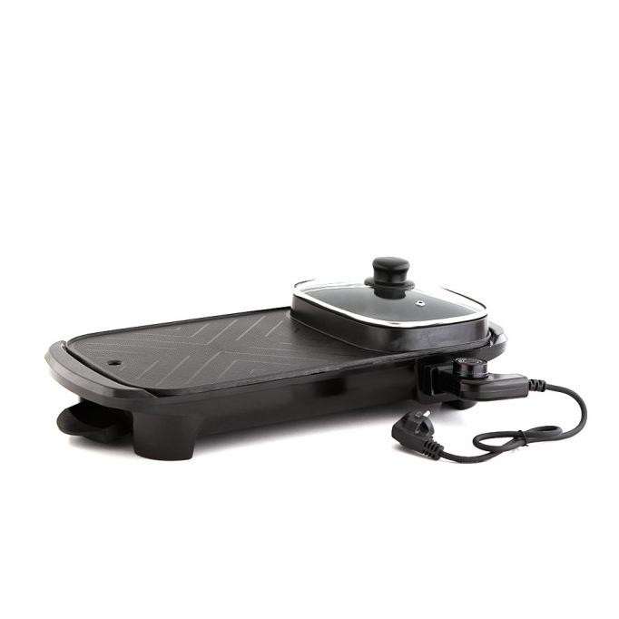 panggangan bbq listrik hot pot grill pan 2in1 electric fiandianita