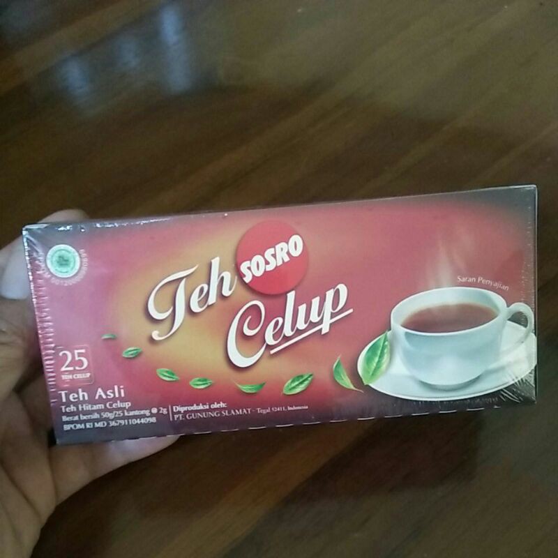 

Teh Celup Sosro 25 pcs/Teh Hitam Murni/Enak/Bahan Kombucha