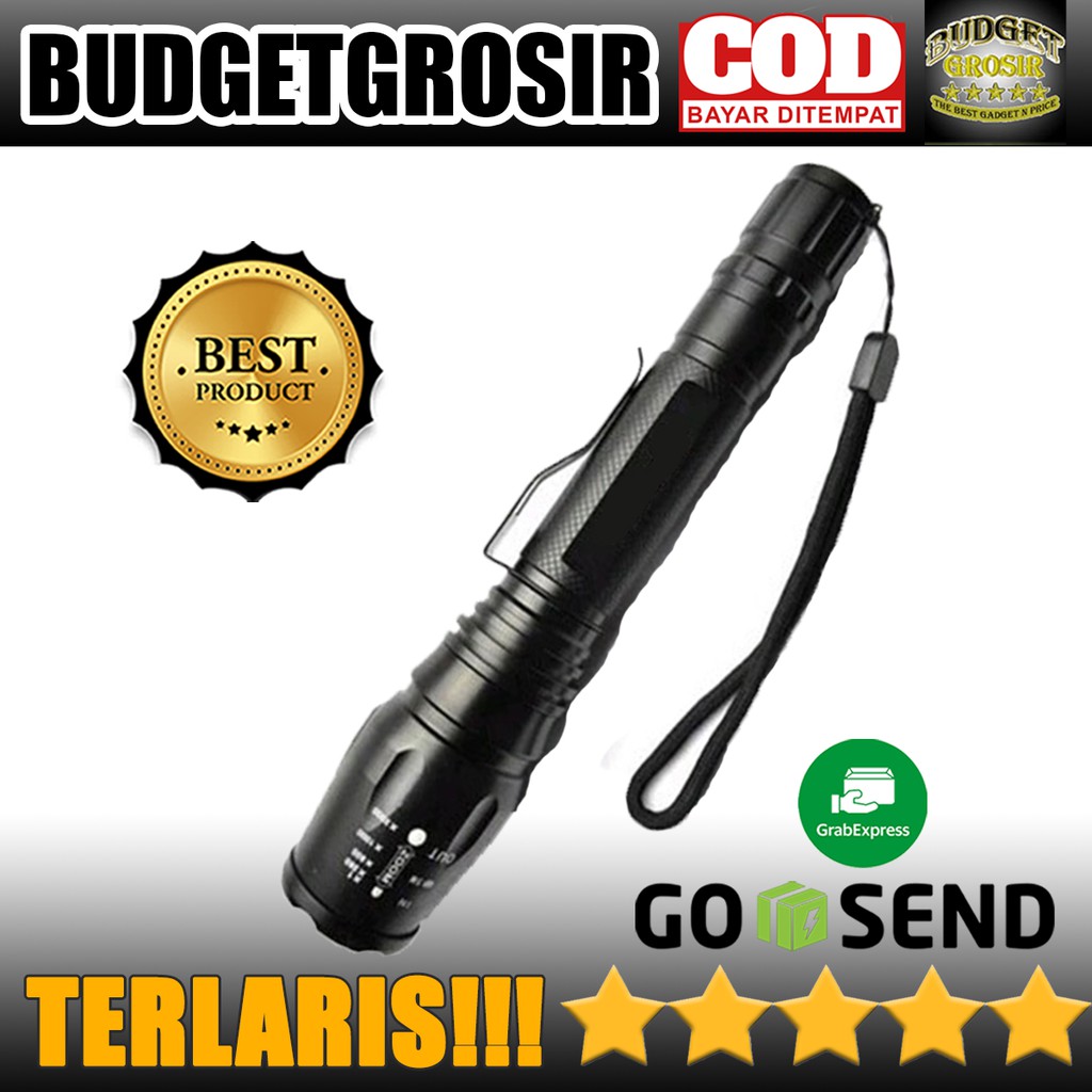 Senter LED Flashlight Cree XM-L T6 3800 Lumens - E27--TaffLED