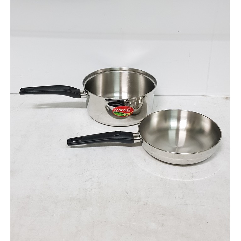 Cookville 2 in 1 Fry Pan and Sauce Pan Stainless