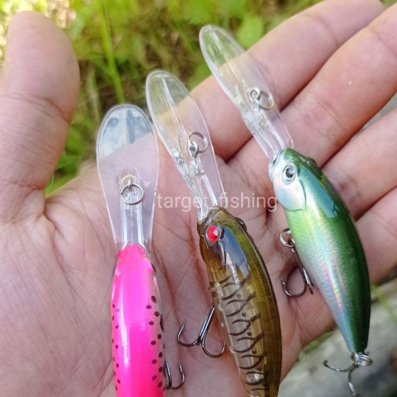 Minnow Blackbass Lidah Panjang 7,5gram - Umpan Casting Mangrove Jack Lure Muara