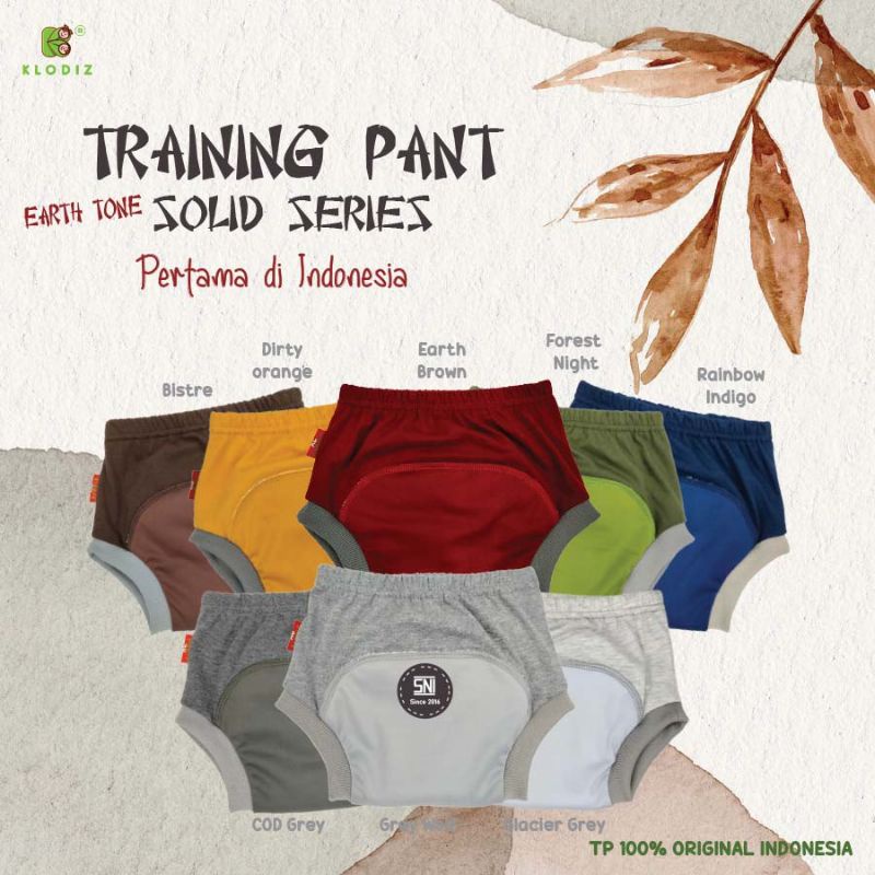 Training Pants Klodiz Solid Celana Dalam Pelatih Pipis Anak 5 ply Size L XL XXL dan 3XL [ Bunda Altaf ]